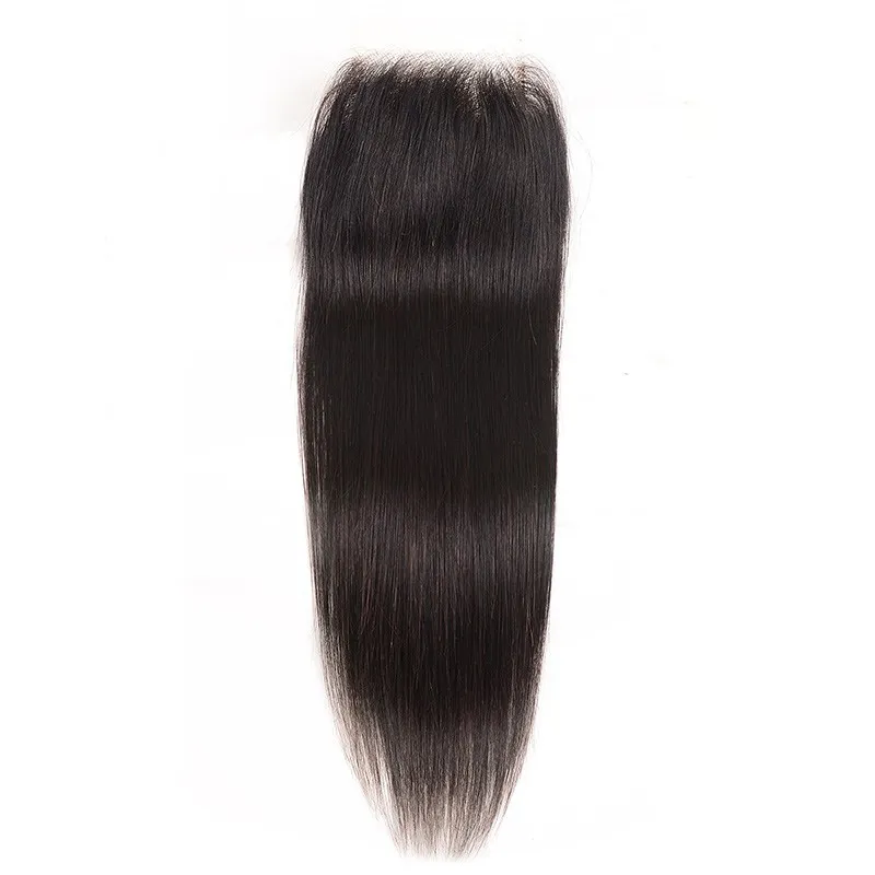 Premium straight virgin hair with a transparent lace closure, offering a flawless and natural integration, ideal for achieving sleek and seamless hair extension styles.