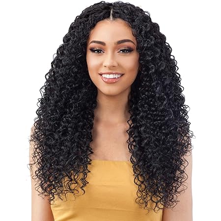 Luxurious virgin hair deep wave bundle in rich color 1B, showcasing natural, voluminous curls with a smooth texture, perfect for creating versatile and elegant hairstyles."